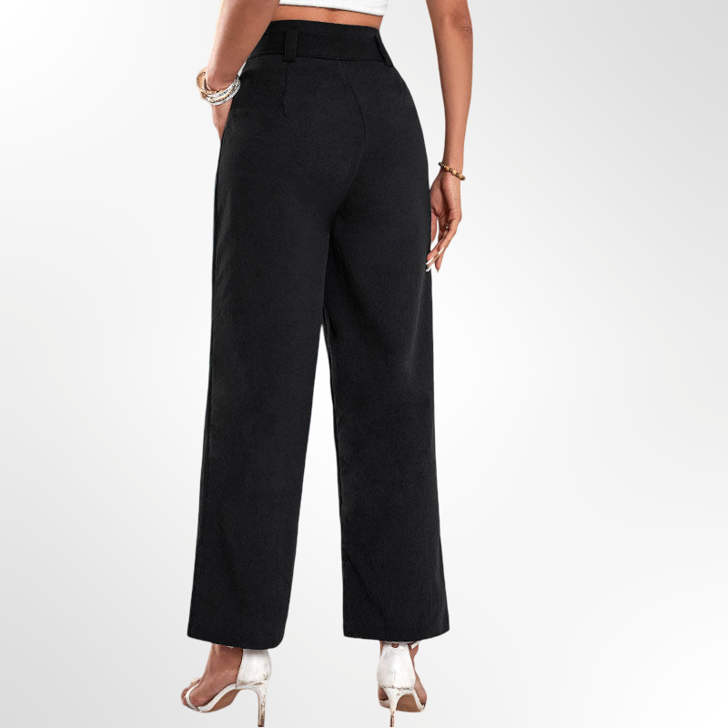 Pantalones con lazo de cintura alta Nina