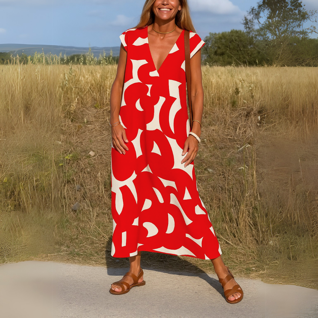 Adela | Vestido fluido con escote en V