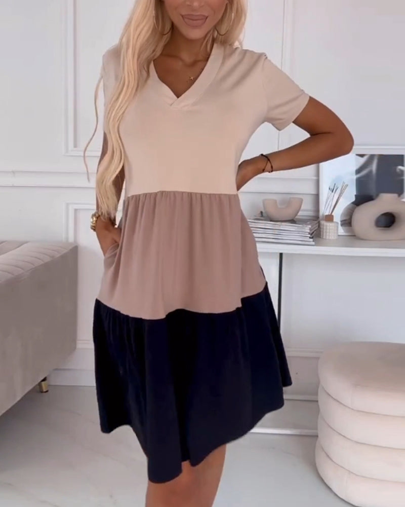 Claudia – Vestido bloques de color