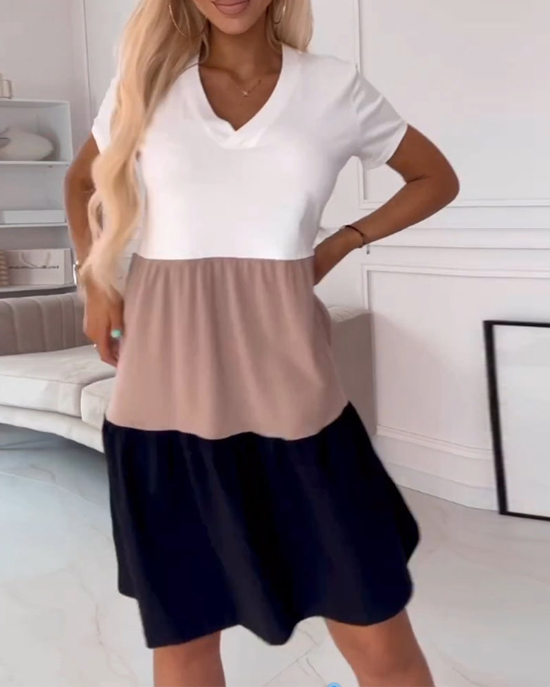 Claudia – Vestido bloques de color