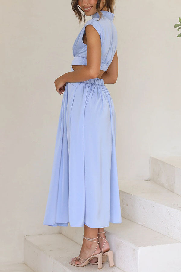 Lara – Vestido midi con bolsillos