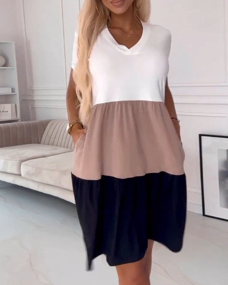 Claudia – Vestido bloques de color