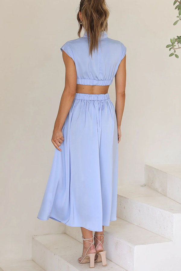 Lara – Vestido midi con bolsillos