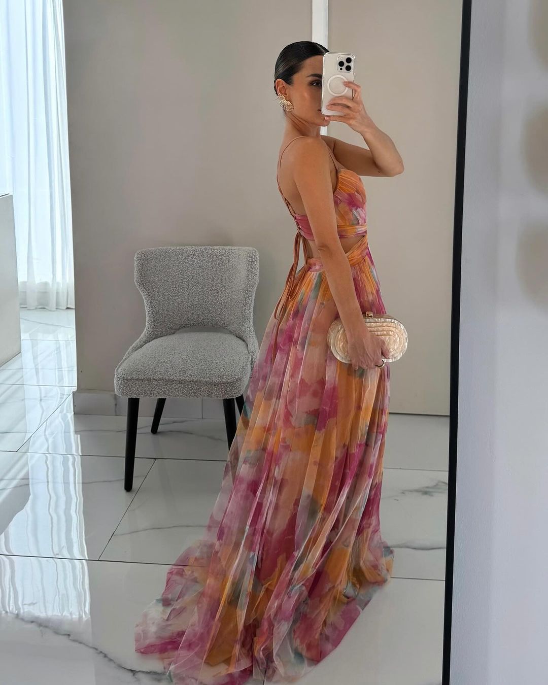 Valentina – Vestido largo con estampado floral
