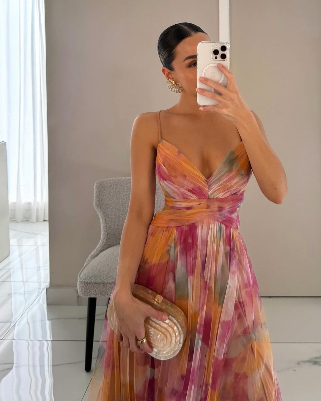 Valentina – Vestido largo con estampado floral
