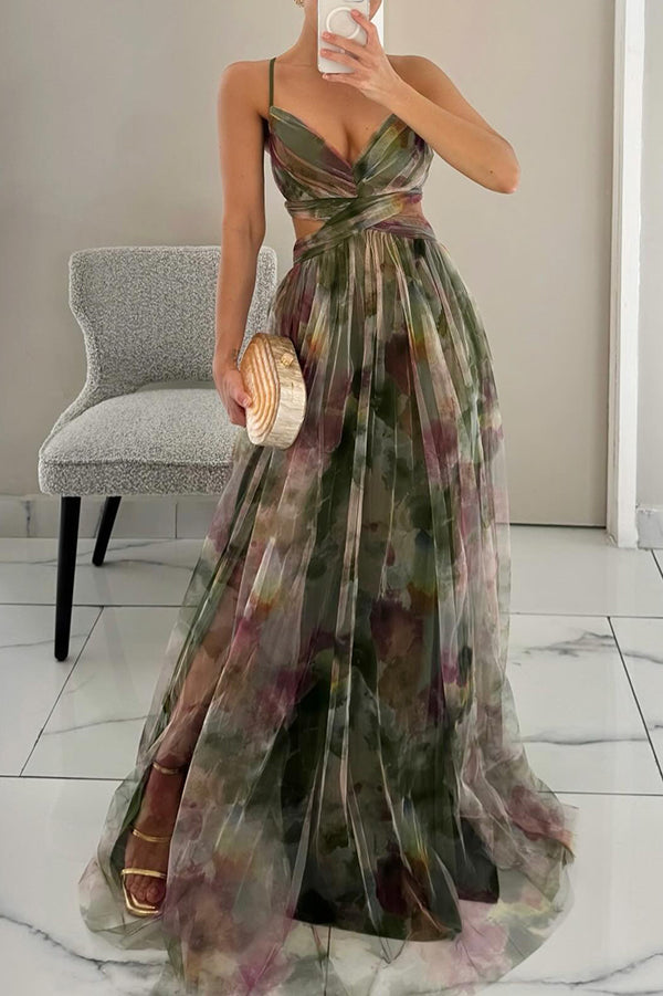 Valentina – Vestido largo con estampado floral