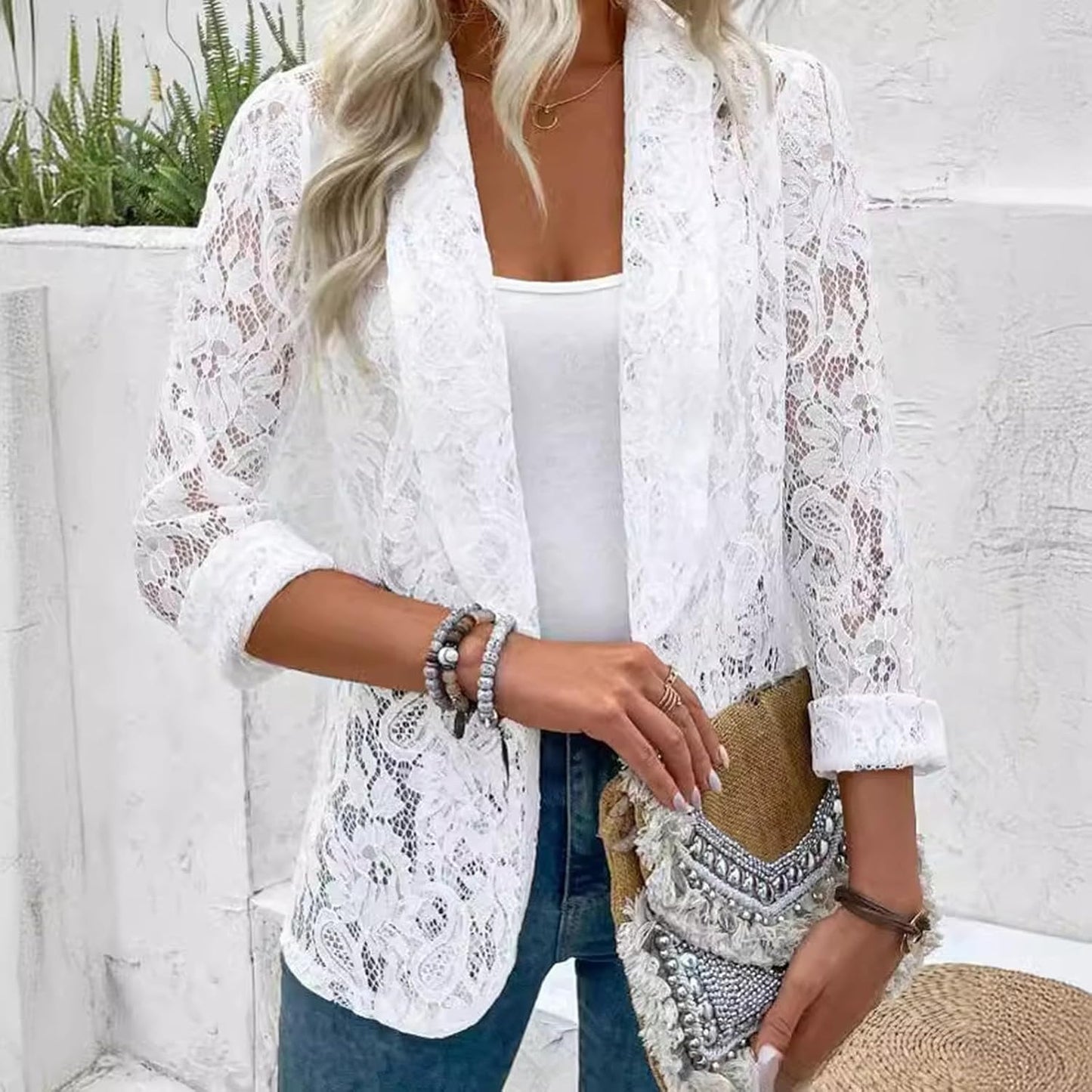 Blazer de encaje – Chaqueta ligera