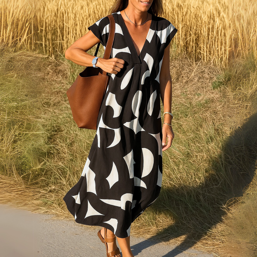 Adela | Vestido fluido con escote en V