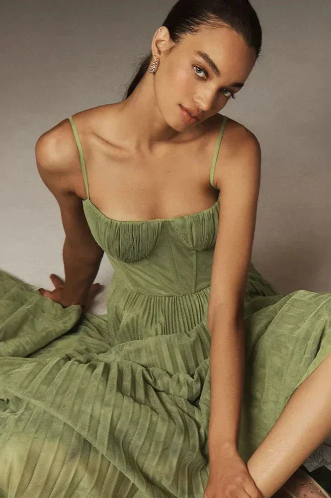 Isabella – Vestido largo con escote cruzado
