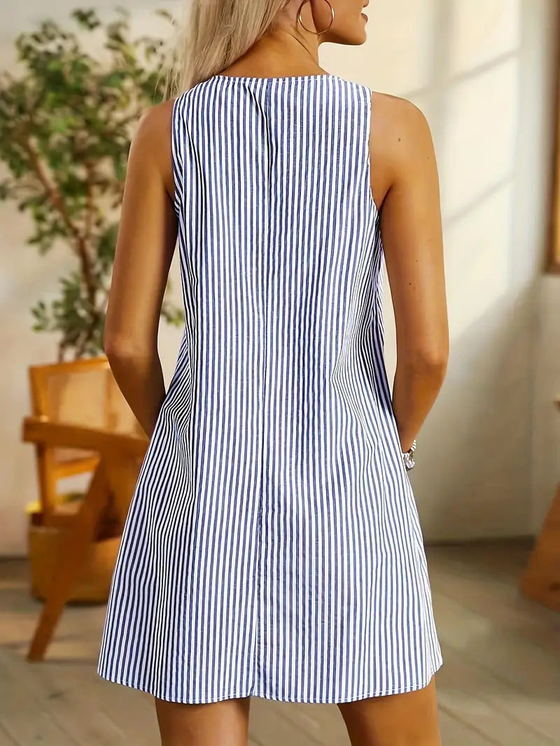 Clara | Vestido corto de rayas y ligero