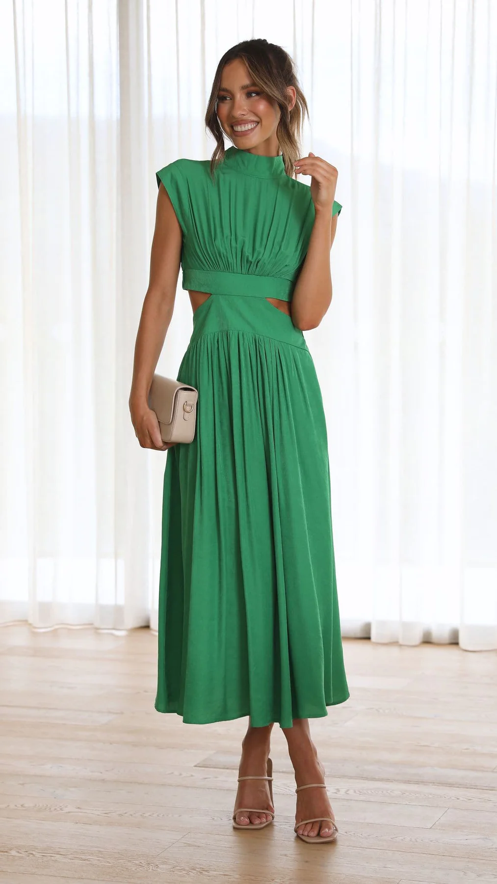 Lara – Vestido midi con bolsillos