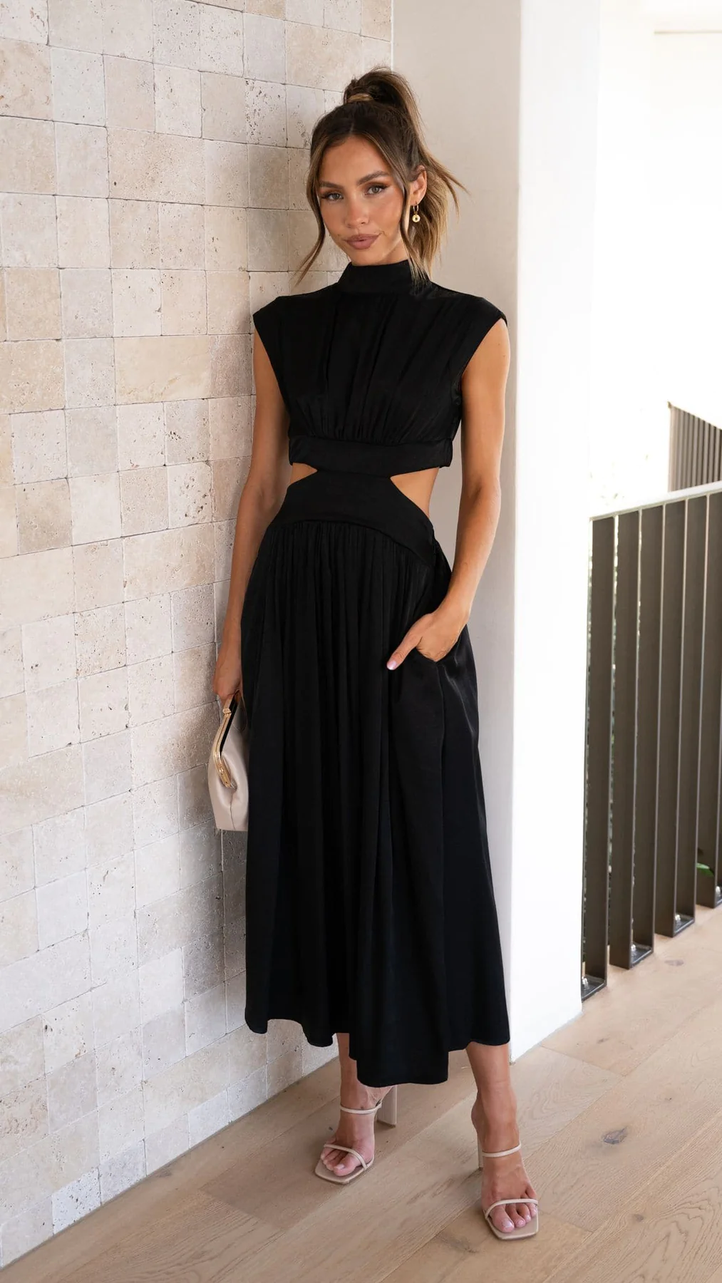 Lara – Vestido midi con bolsillos