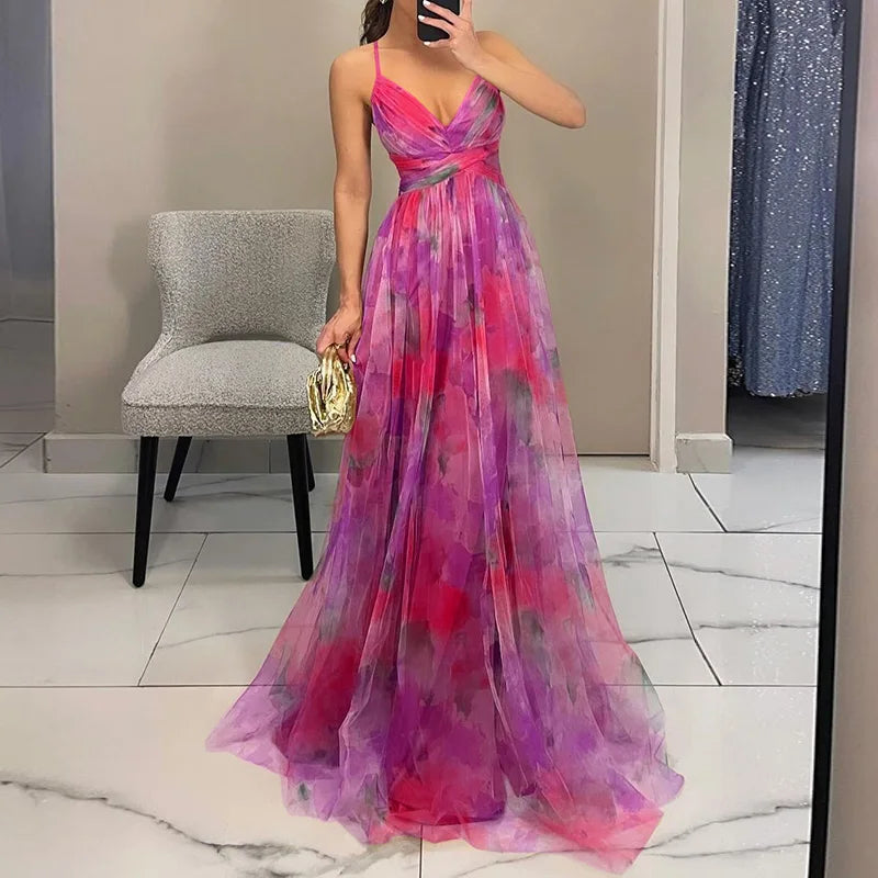 Valentina – Vestido largo con estampado floral