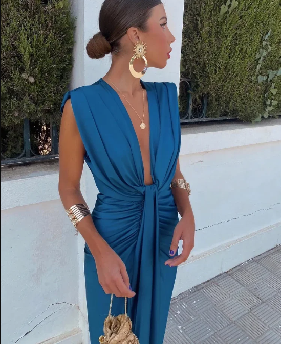 Nahomi – Vestido plisado elegante