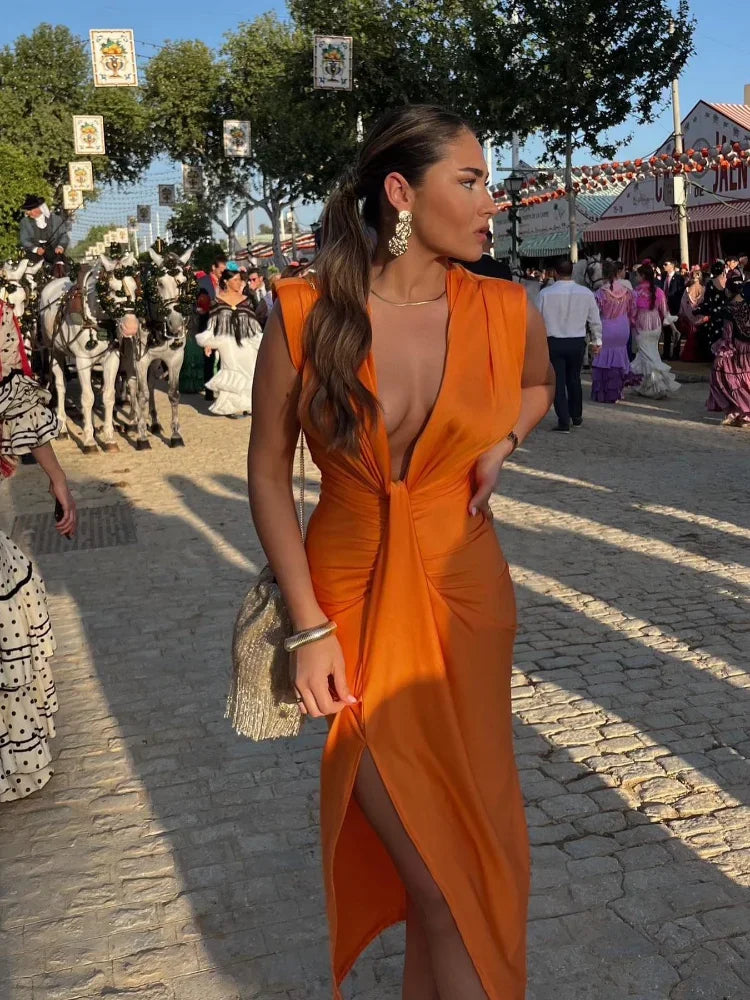 Nahomi – Vestido plisado elegante