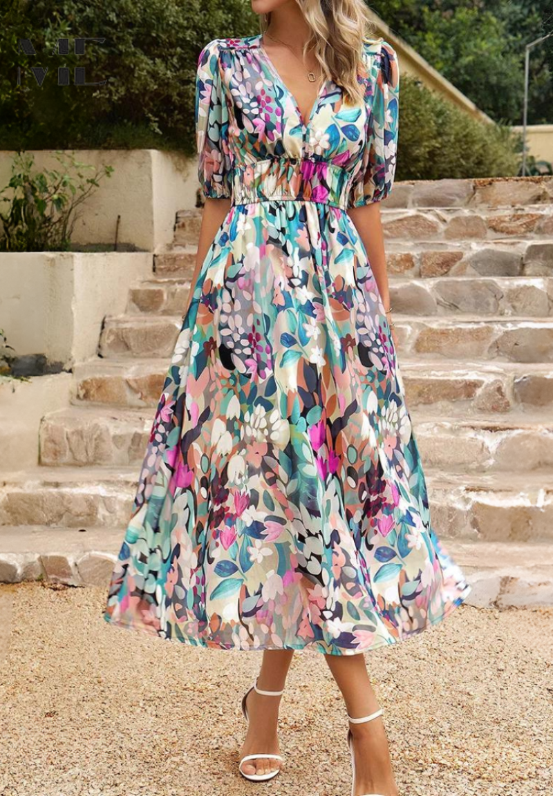 Celia – Vestido elegante satinado