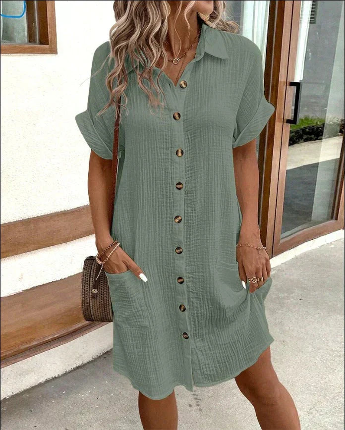 Vestido Tipo Polo Elegante Celest (Casi Agotado)