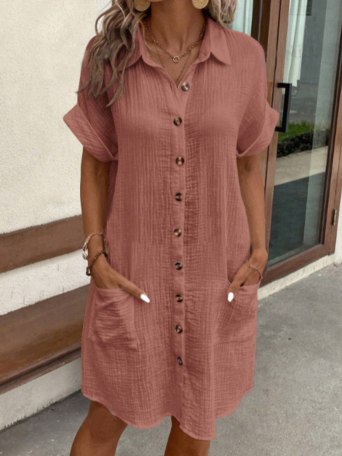 Vestido Tipo Polo Elegante Celest (Casi Agotado)