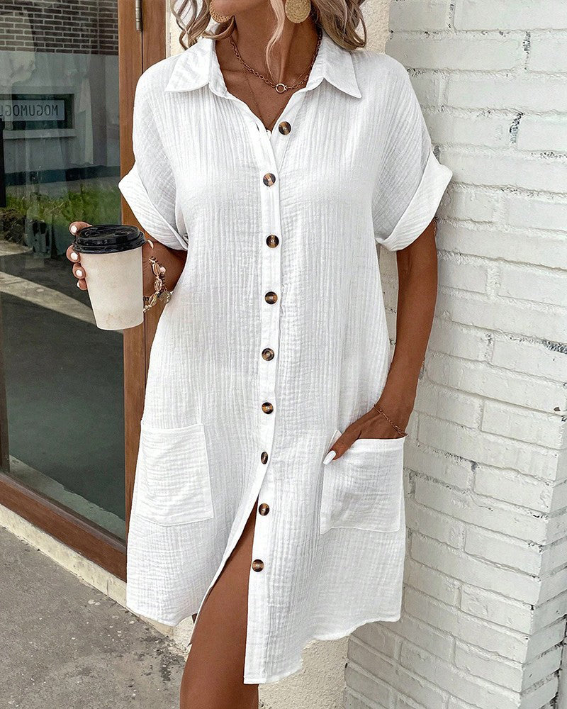 Vestido Tipo Polo Elegante Celest (Casi Agotado)