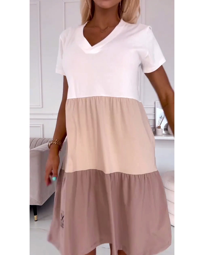 Claudia – Vestido bloques de color