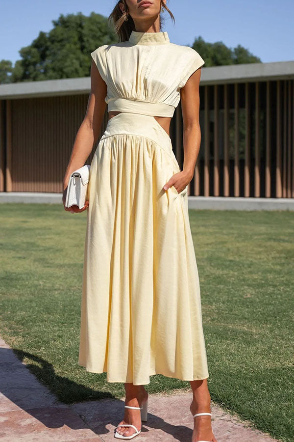 Lara – Vestido midi con bolsillos