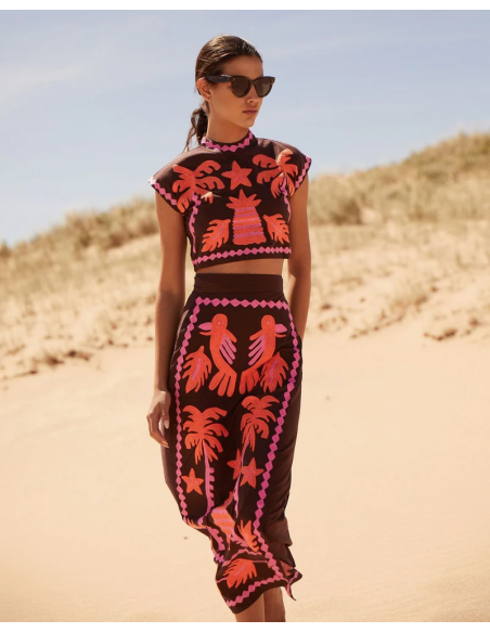 Katia – Conjunto top + falda estampado