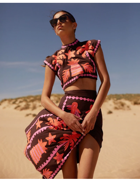 Katia – Conjunto top + falda estampado