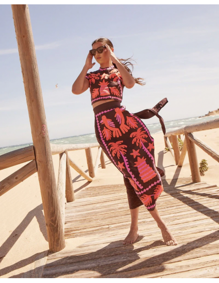 Katia – Conjunto top + falda estampado