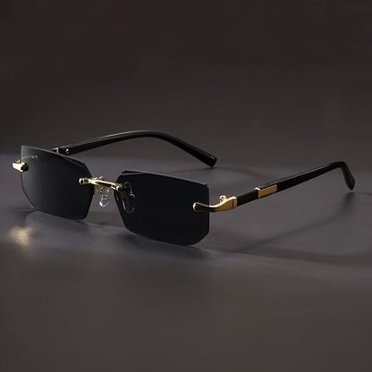 VISIONAIR FRAMELESS – Gafas Rectangulares de Estilo Minimal Gold