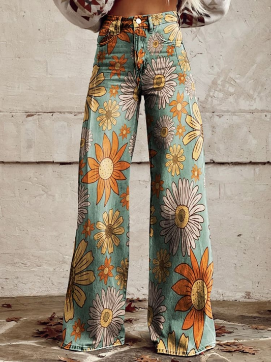 Pantalón Flare “Flower Power” – Edición Limitada