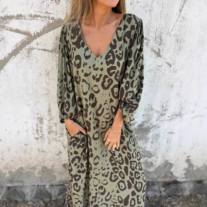 Daniela | Vestido con estampado de leopardo