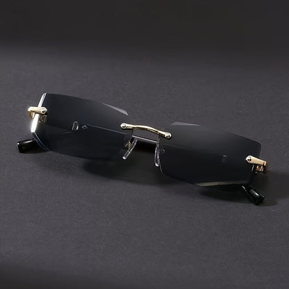 VISIONAIR FRAMELESS – Gafas Rectangulares de Estilo Minimal Gold