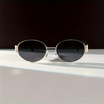 VISIONAIR NOVA – Gafas Metálicas Ovaladas con Detalle Dorado