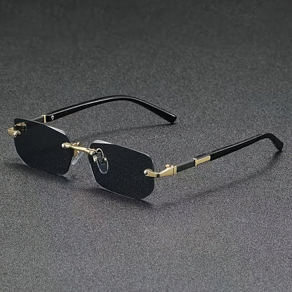 VISIONAIR FRAMELESS – Gafas Rectangulares de Estilo Minimal Gold