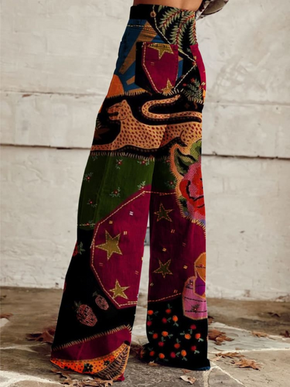 Pantalón Flare “Boho Galaxia” – Místico. Colorido. Inolvidable