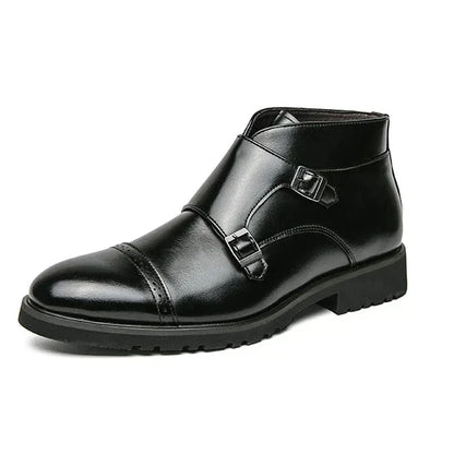 Botas de piel con cierre de hebilla