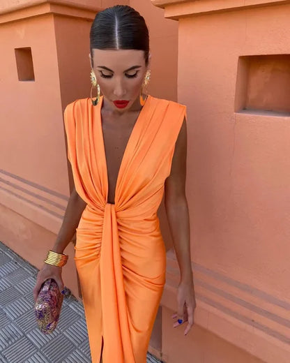 Nahomi – Vestido plisado elegante