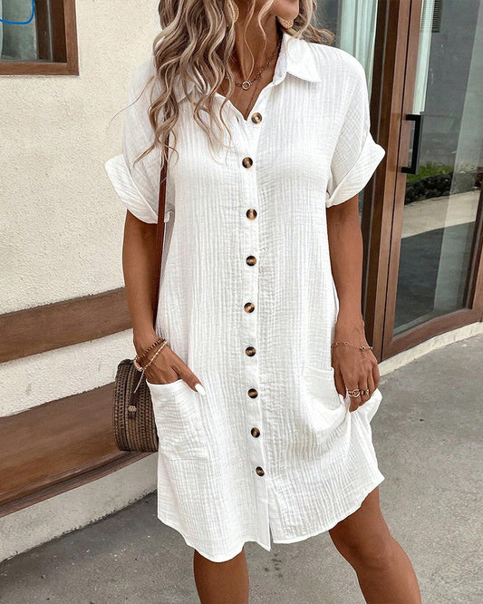 Vestido Tipo Polo Elegante Celest (Casi Agotado)