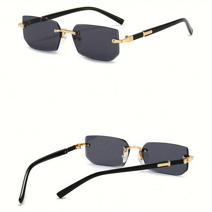 VISIONAIR FRAMELESS – Gafas Rectangulares de Estilo Minimal Gold