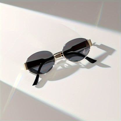 VISIONAIR NOVA – Gafas Metálicas Ovaladas con Detalle Dorado