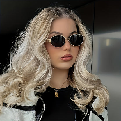 VISIONAIR NOVA – Gafas Metálicas Ovaladas con Detalle Dorado