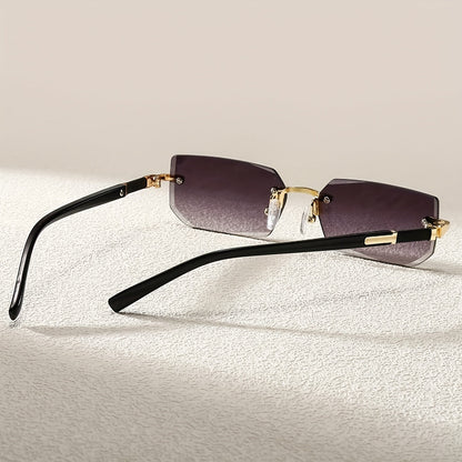 VISIONAIR FRAMELESS – Gafas Rectangulares de Estilo Minimal Gold