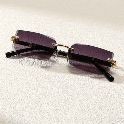 VISIONAIR FRAMELESS – Gafas Rectangulares de Estilo Minimal Gold
