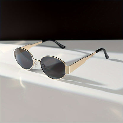 VISIONAIR NOVA – Gafas Metálicas Ovaladas con Detalle Dorado