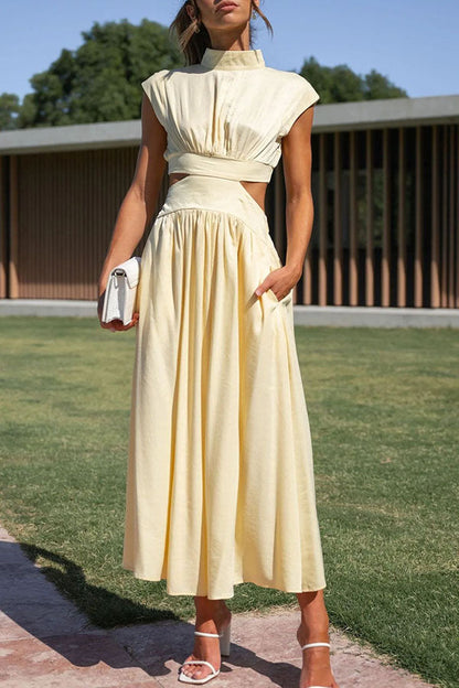 Lara – Vestido midi con bolsillos