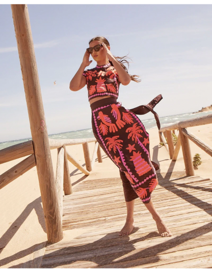 Katia – Conjunto top + falda estampado