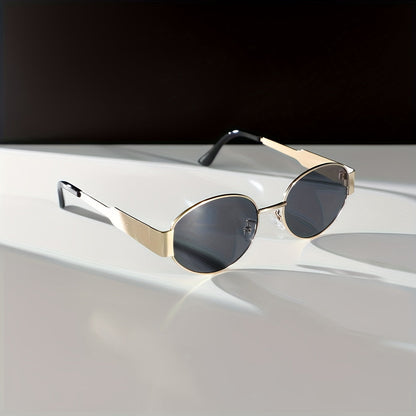 VISIONAIR NOVA – Gafas Metálicas Ovaladas con Detalle Dorado
