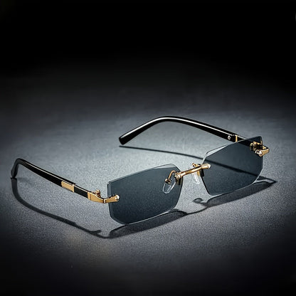 VISIONAIR FRAMELESS – Gafas Rectangulares de Estilo Minimal Gold